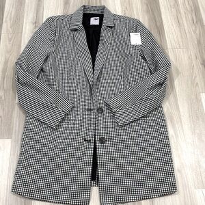 SO Plaid‎ Oversized Black and White Blazer Size L